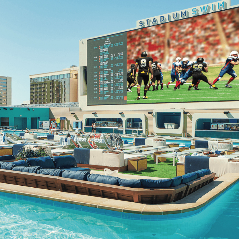 Circa's Stadium Swim • Outdoor Gaming Poolside & Sports Betting